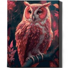 Pink owl 40*50 cm