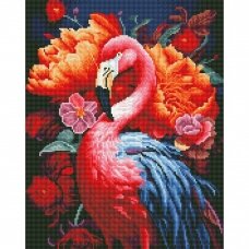 Rožinis flamingas 40*50 cm (apvalus deimančiukai)