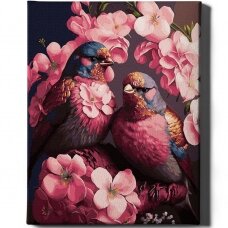 Rožiniai paukšteliai 40*50 cm