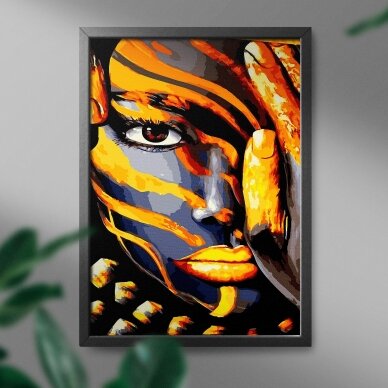 Тигровый макияж (Золотая краска) 40*50 см 1
