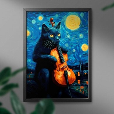 Katė ir smuikas 40*50 cm 2