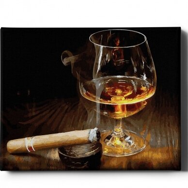 Cognac and cigar 40*50 cm
