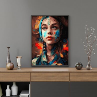 Girl in paint 40*50 cm 1