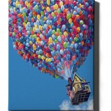 Дом с воздушными шарами 40*50 cm