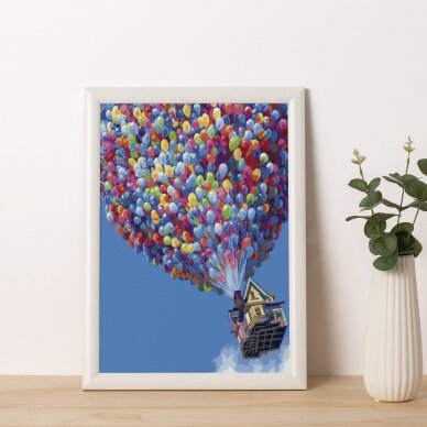 Home with balloons 40*50 cm 1
