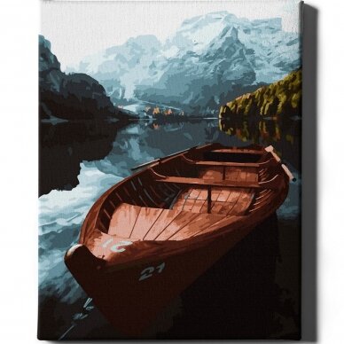 Boat in the mountains 40*50 cm