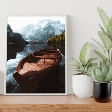 Boat in the mountains 40*50 cm 2