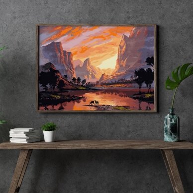 Light in the mountains 40*50 cm 1