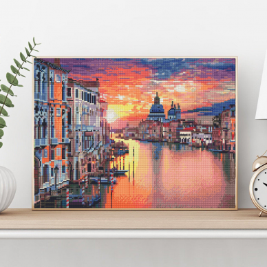 Venecijos saulėlydis 40*50 cm (kvadratiniai deimančiukai) 1